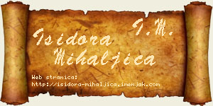 Isidora Mihaljica vizit kartica